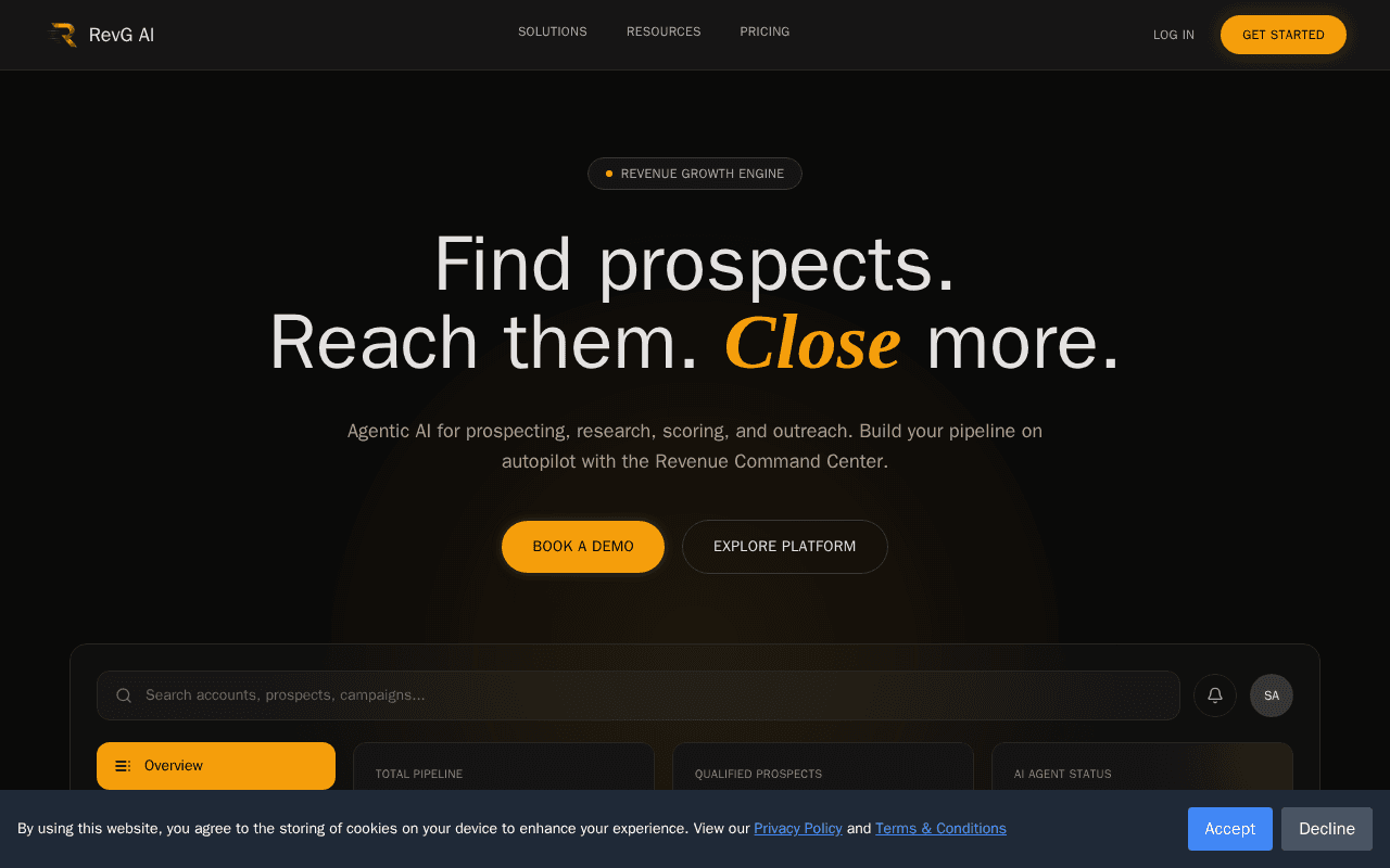 Screenshot of revg.ai