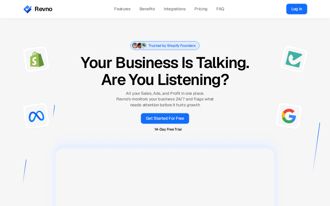 Screenshot of revno.ai