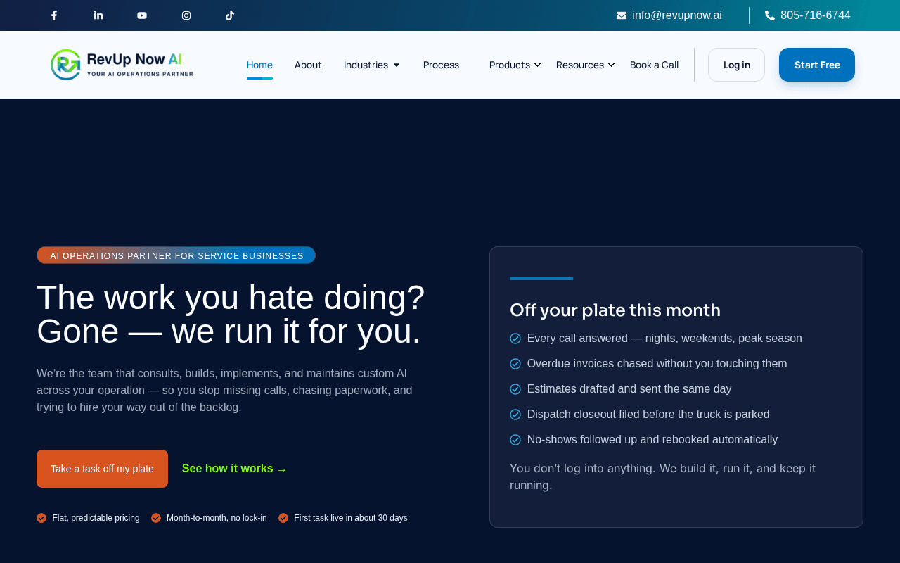 Screenshot of revupnow.ai