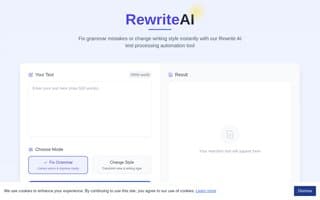 Screenshot of rewriteai.ai