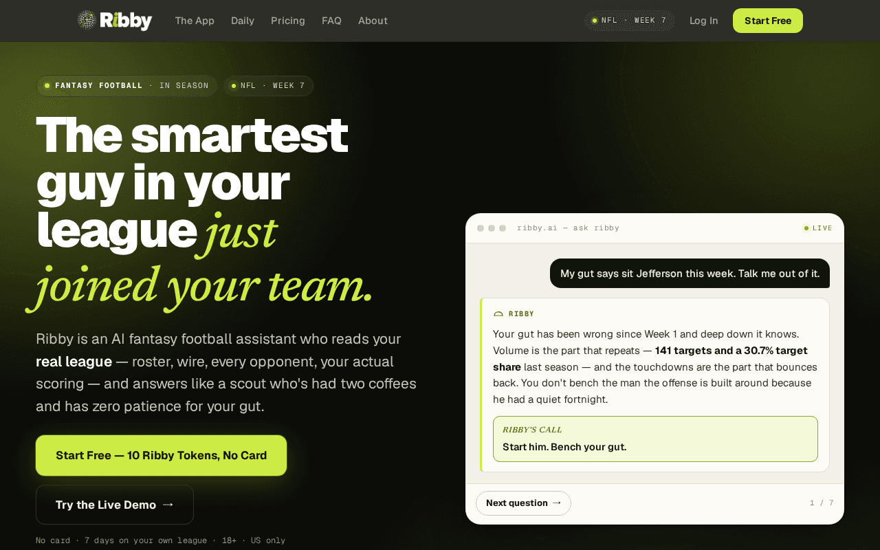 Screenshot of ribby.ai