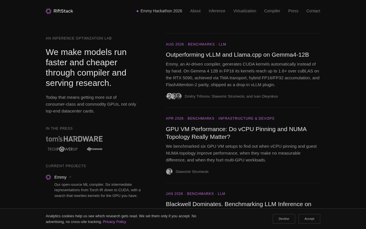 Screenshot of riftstack.ai