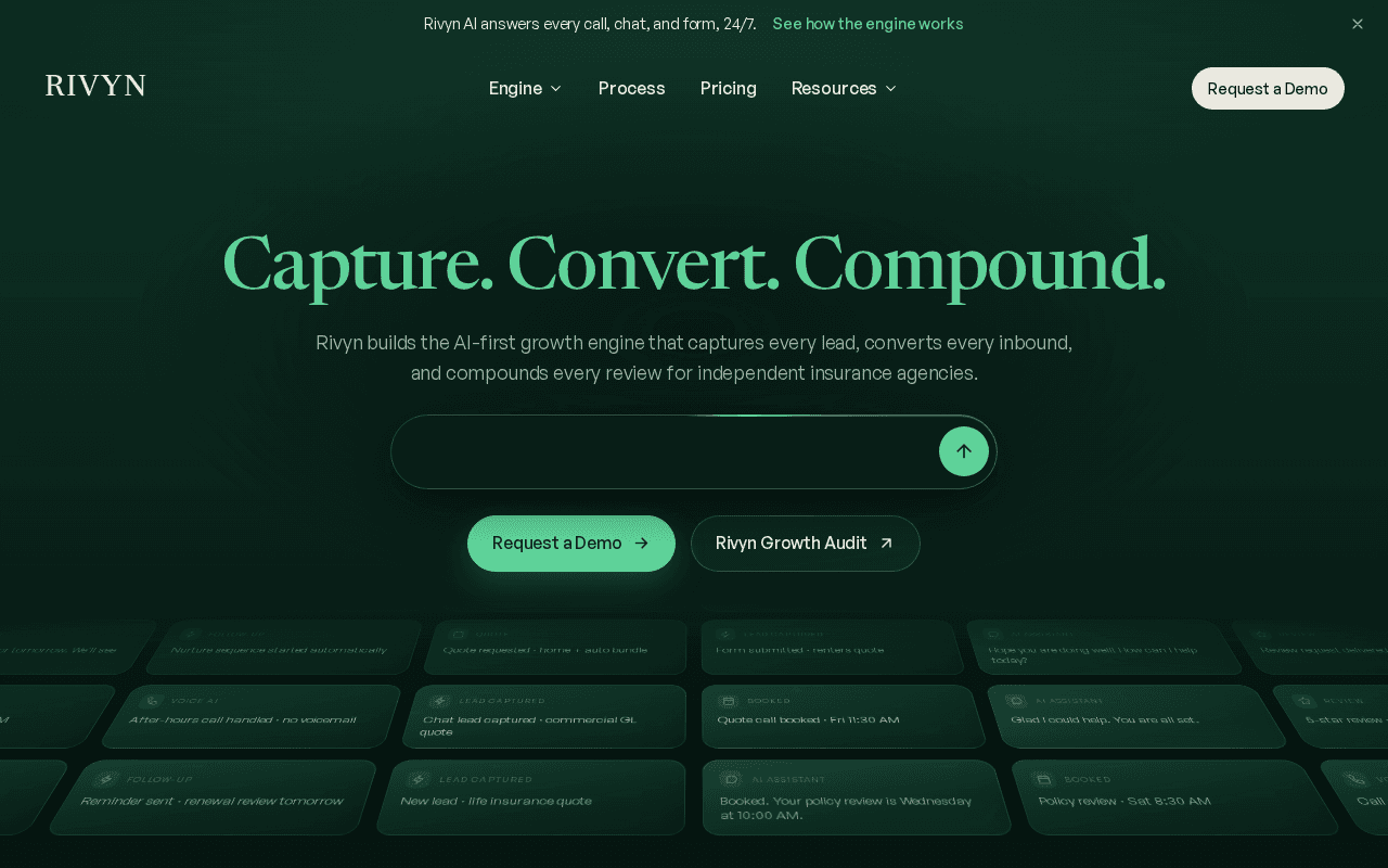 Screenshot of rivyn.ai