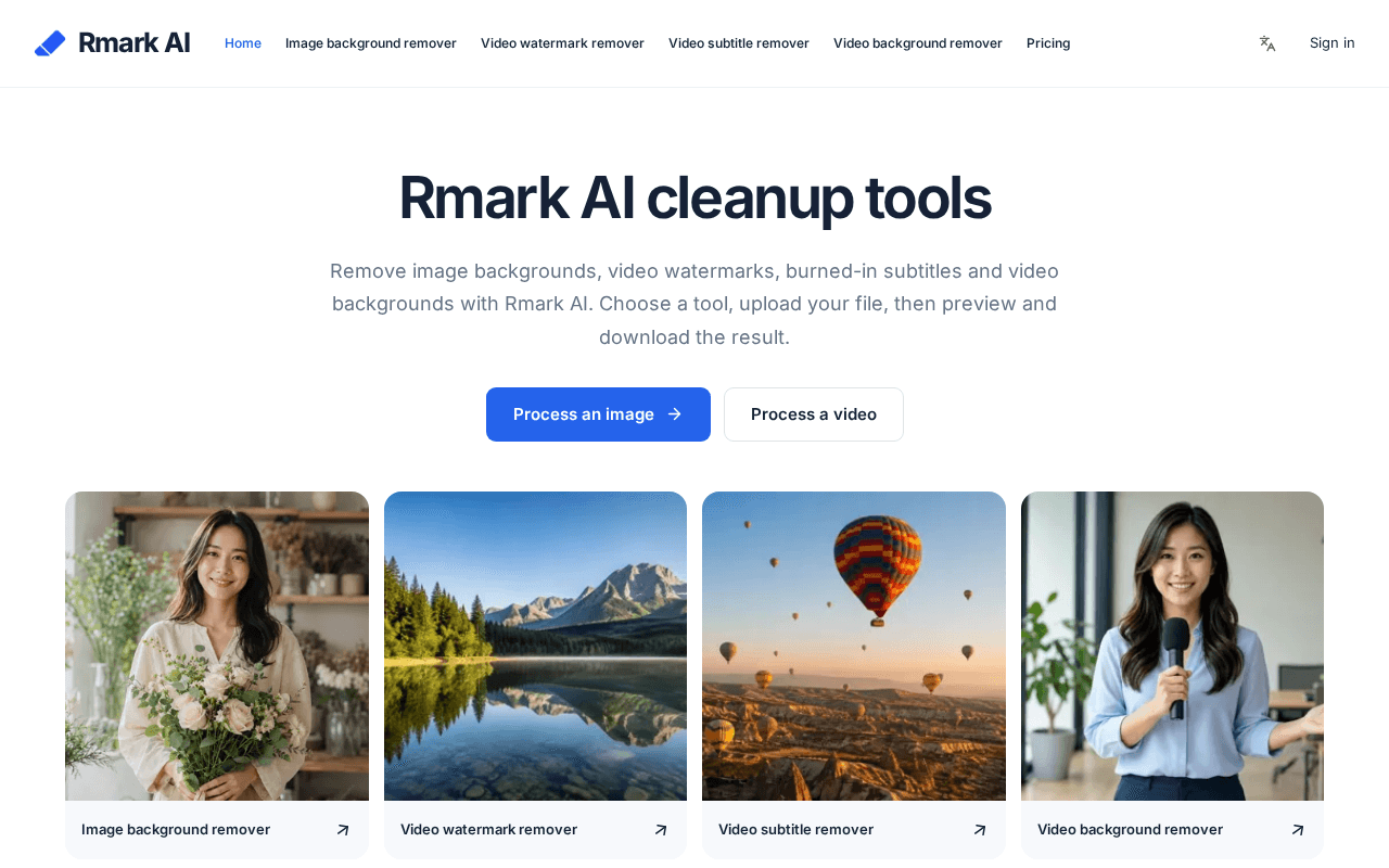 Screenshot of rmark.ai