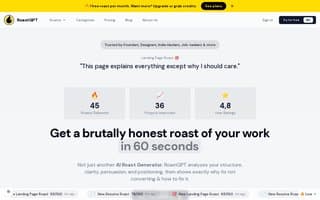 Screenshot of roastgpt.ai