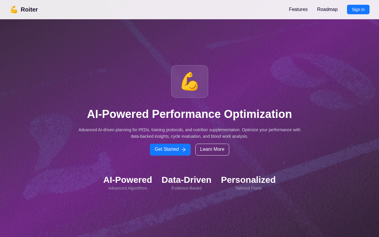 Screenshot of roiter.ai