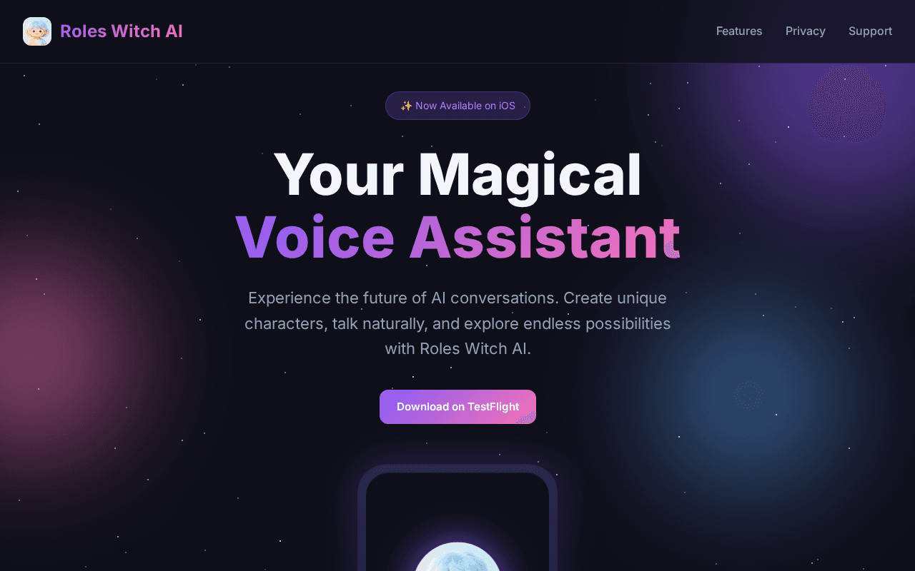 Screenshot of roleswitch.ai