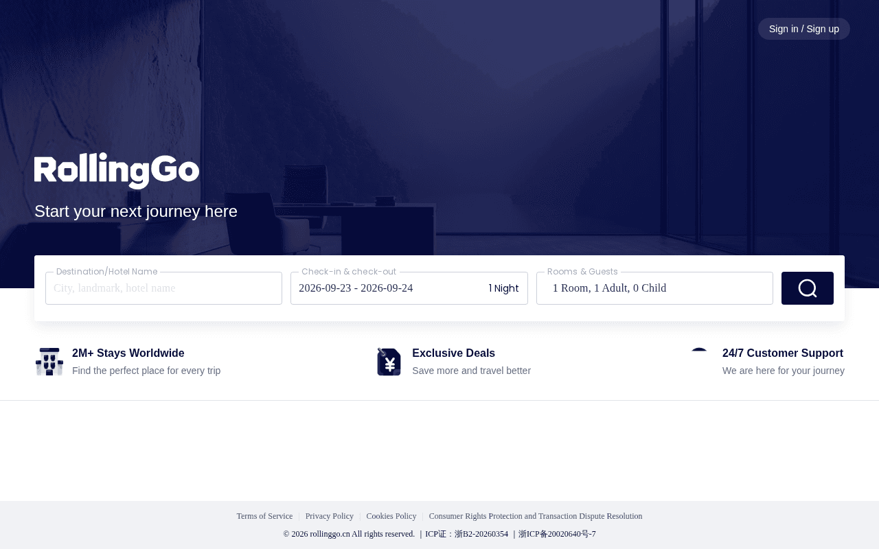 Screenshot of rollinggo.ai