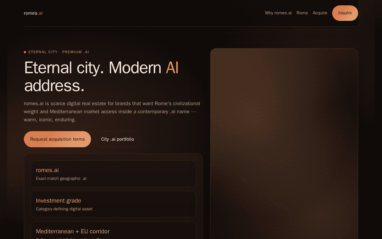 Screenshot of romes.ai