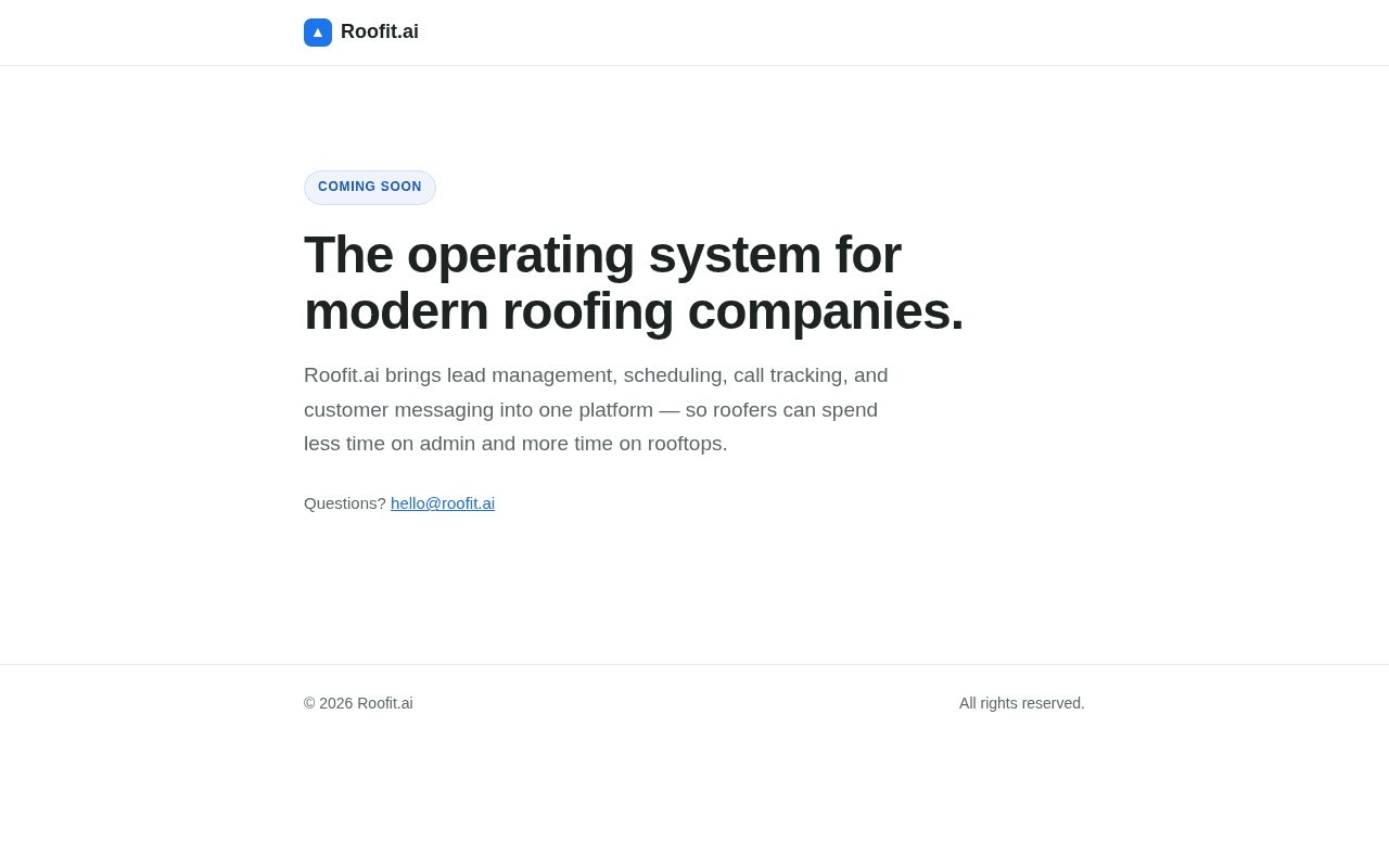 Screenshot of roofit.ai