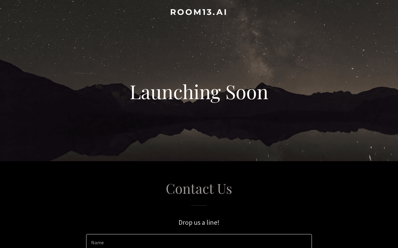 Screenshot of room13.ai