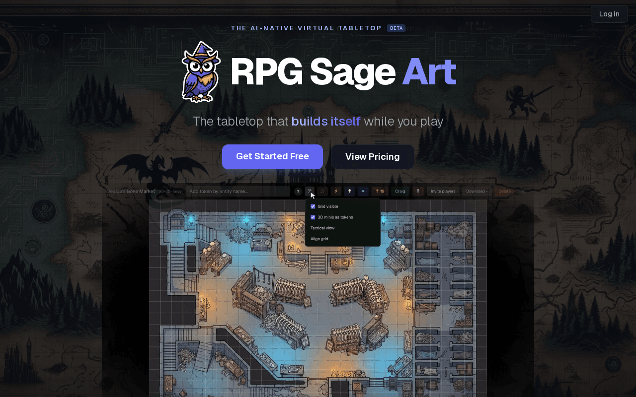 Screenshot of rpgsage.ai