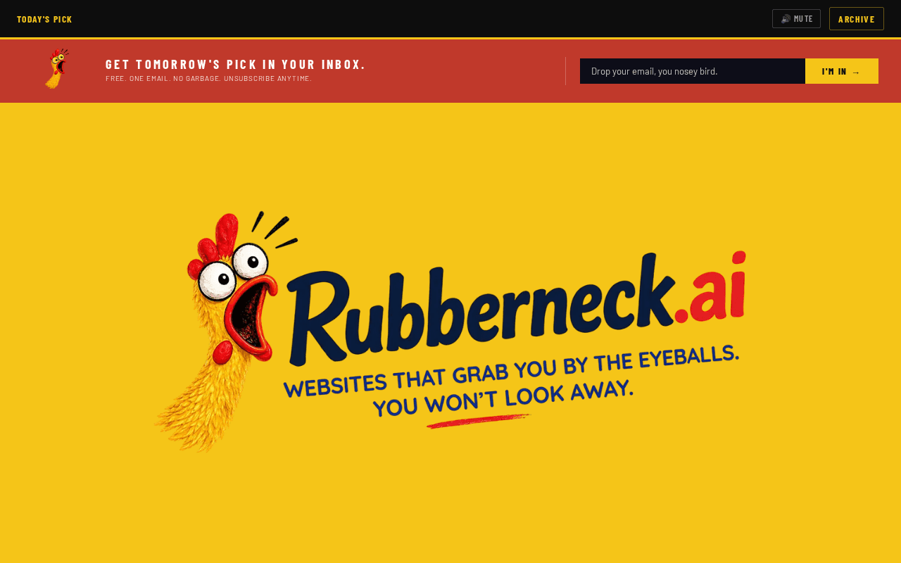 Screenshot of rubberneck.ai