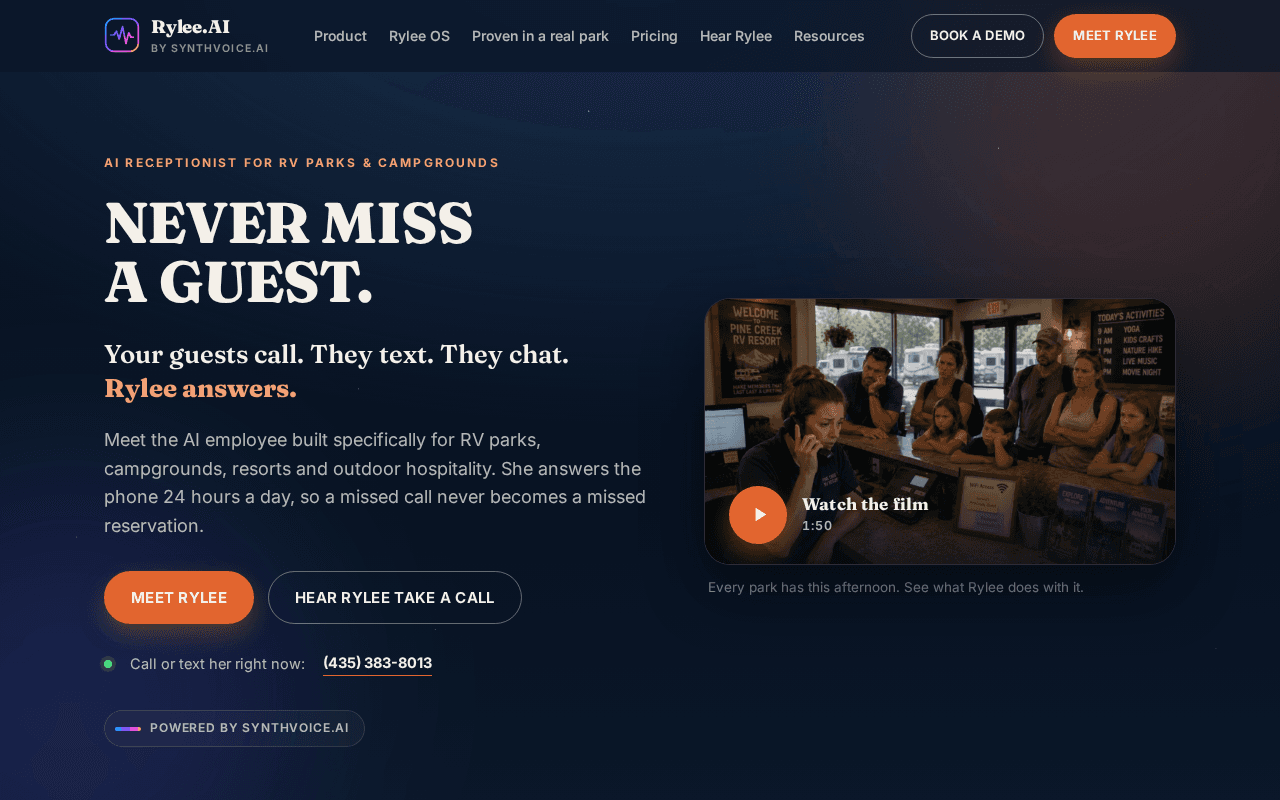 Screenshot of ryleerv.ai