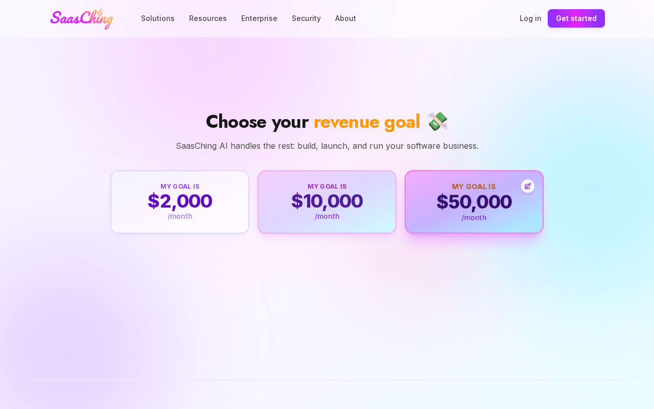 Screenshot of saasching.ai
