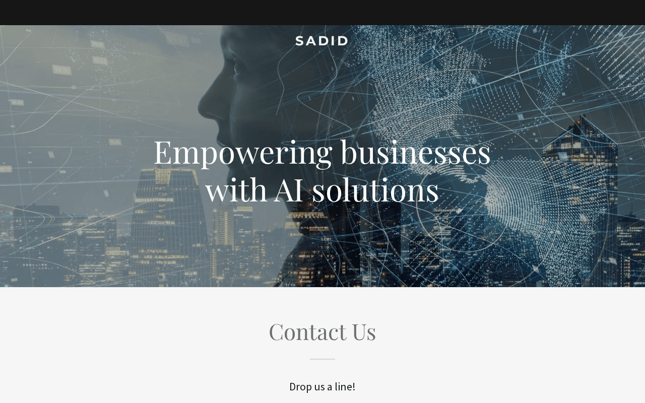 Screenshot of sadid.ai