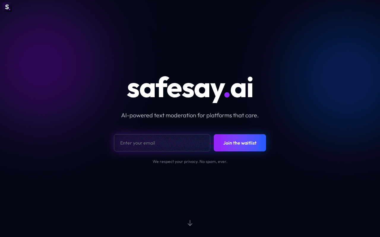Screenshot of safesay.ai