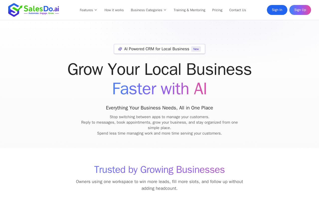 Screenshot of salesdo.ai
