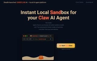 Screenshot of sandclaw.ai
