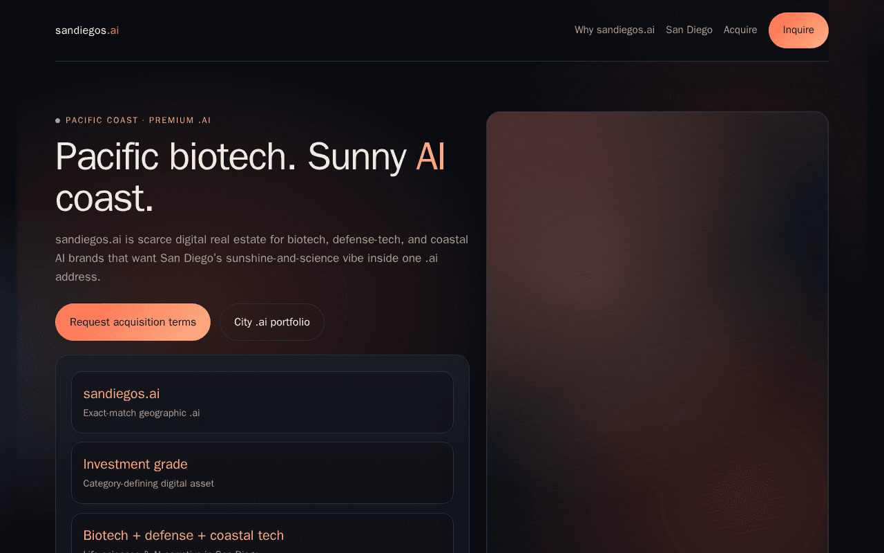 Screenshot of sandiegos.ai