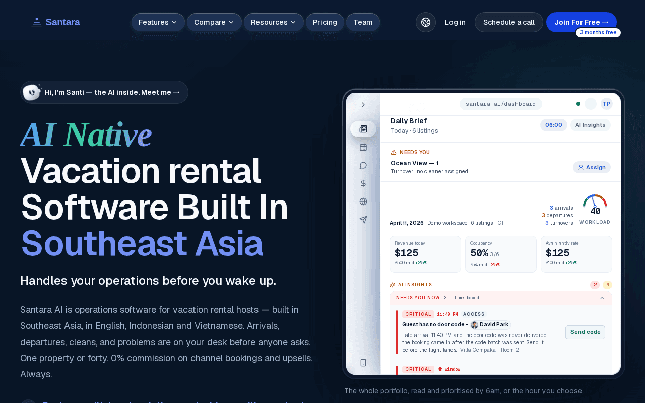 Screenshot of santara.ai