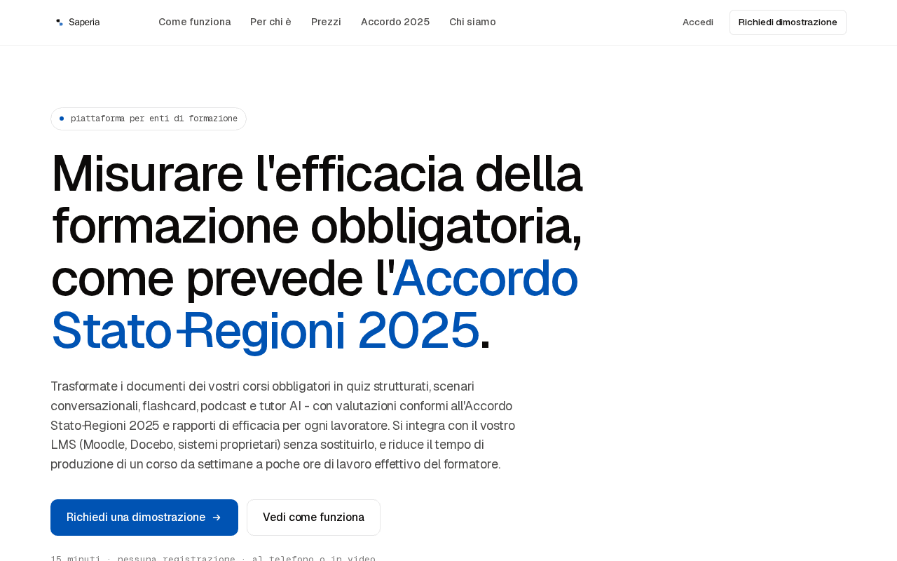 Screenshot of saperia.ai