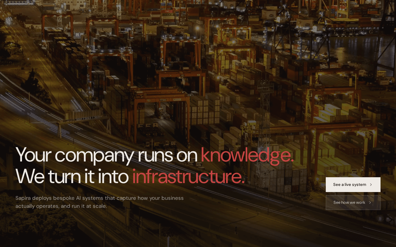 Screenshot of sapira.ai