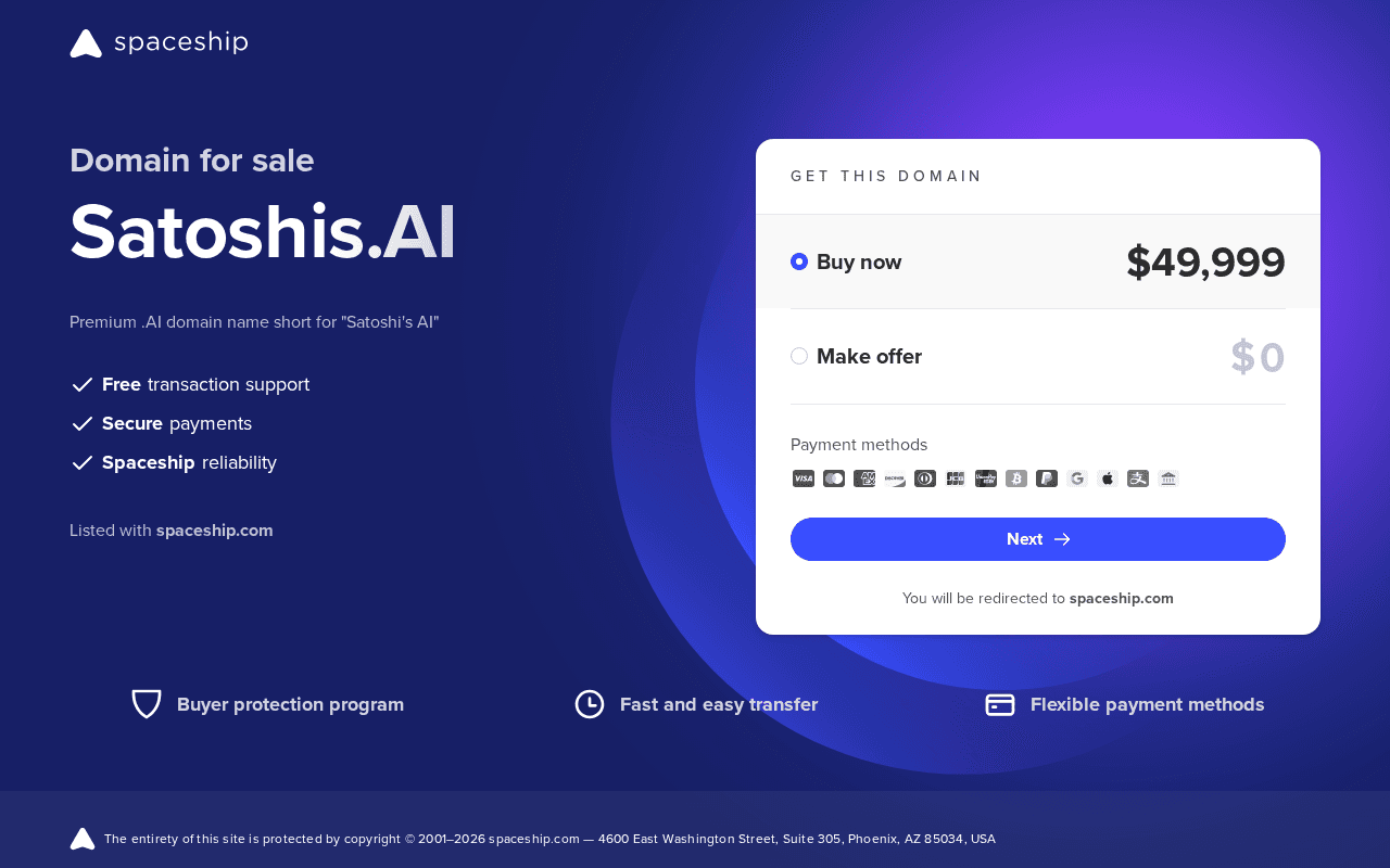Screenshot of satoshis.ai