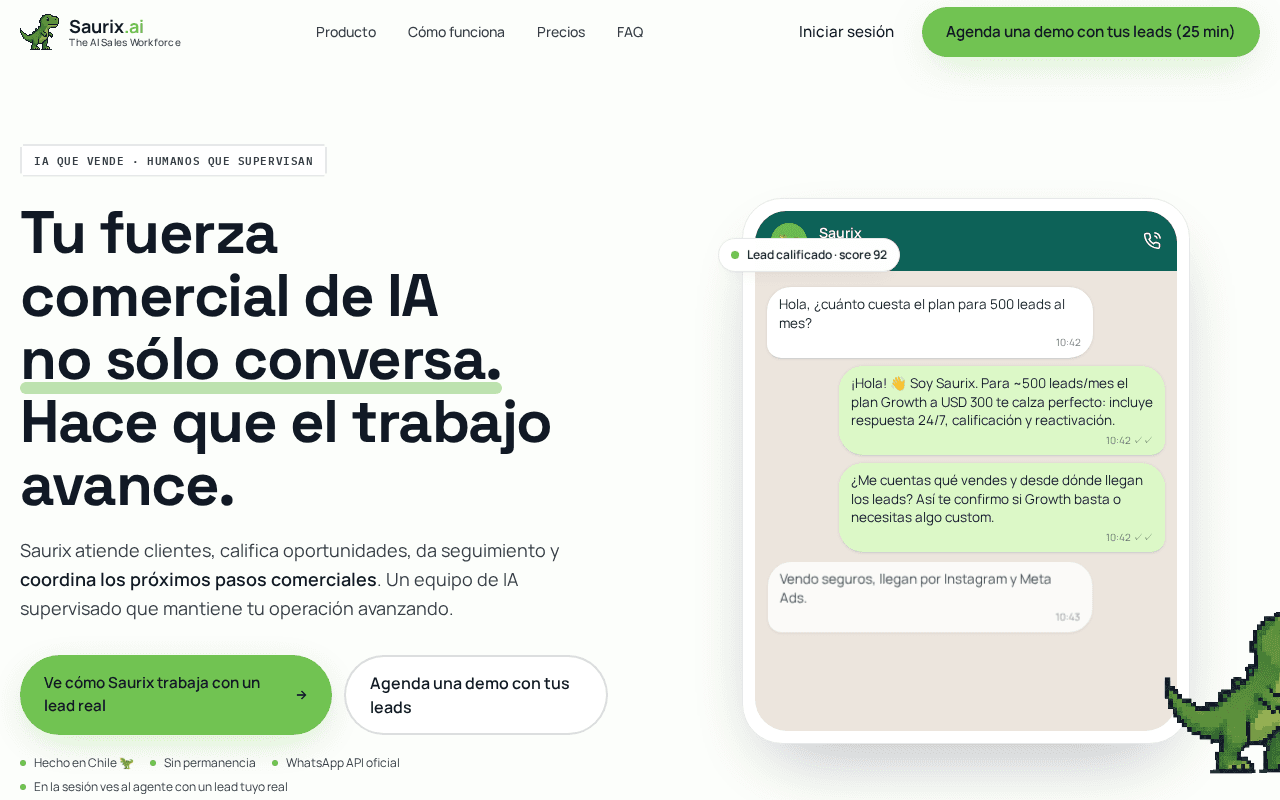 Screenshot of saurix.ai