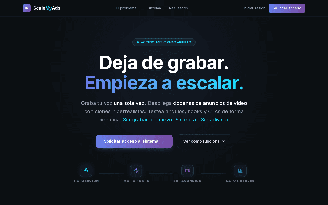 Screenshot of scalemyads.ai