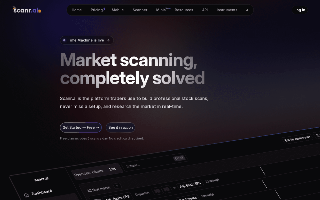 Screenshot of scanr.ai