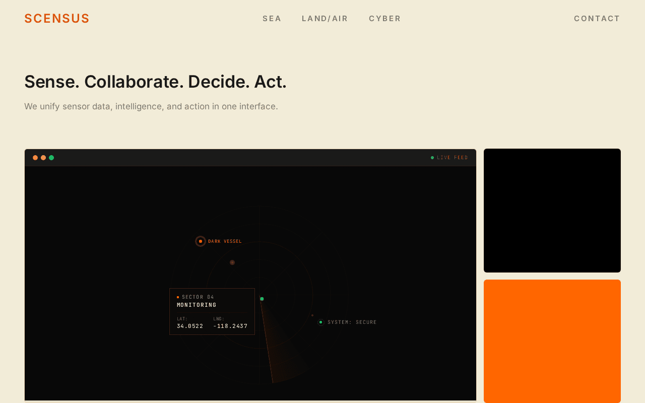 Screenshot of scensus.ai