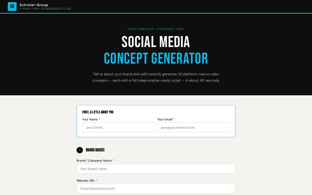 Screenshot of schreier.ai