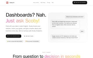 Screenshot of scoby.ai