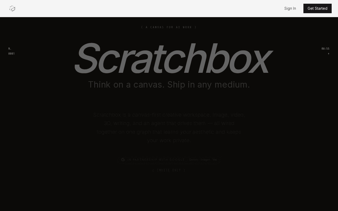 Screenshot of scratchbox.ai