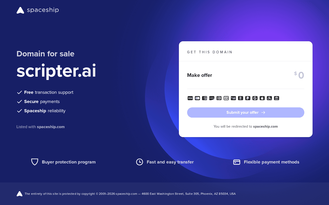 Screenshot of scripter.ai
