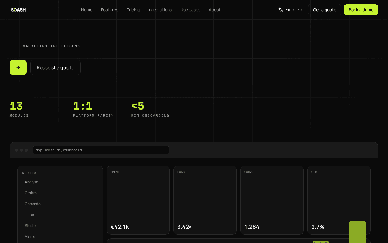 Screenshot of sdash.ai