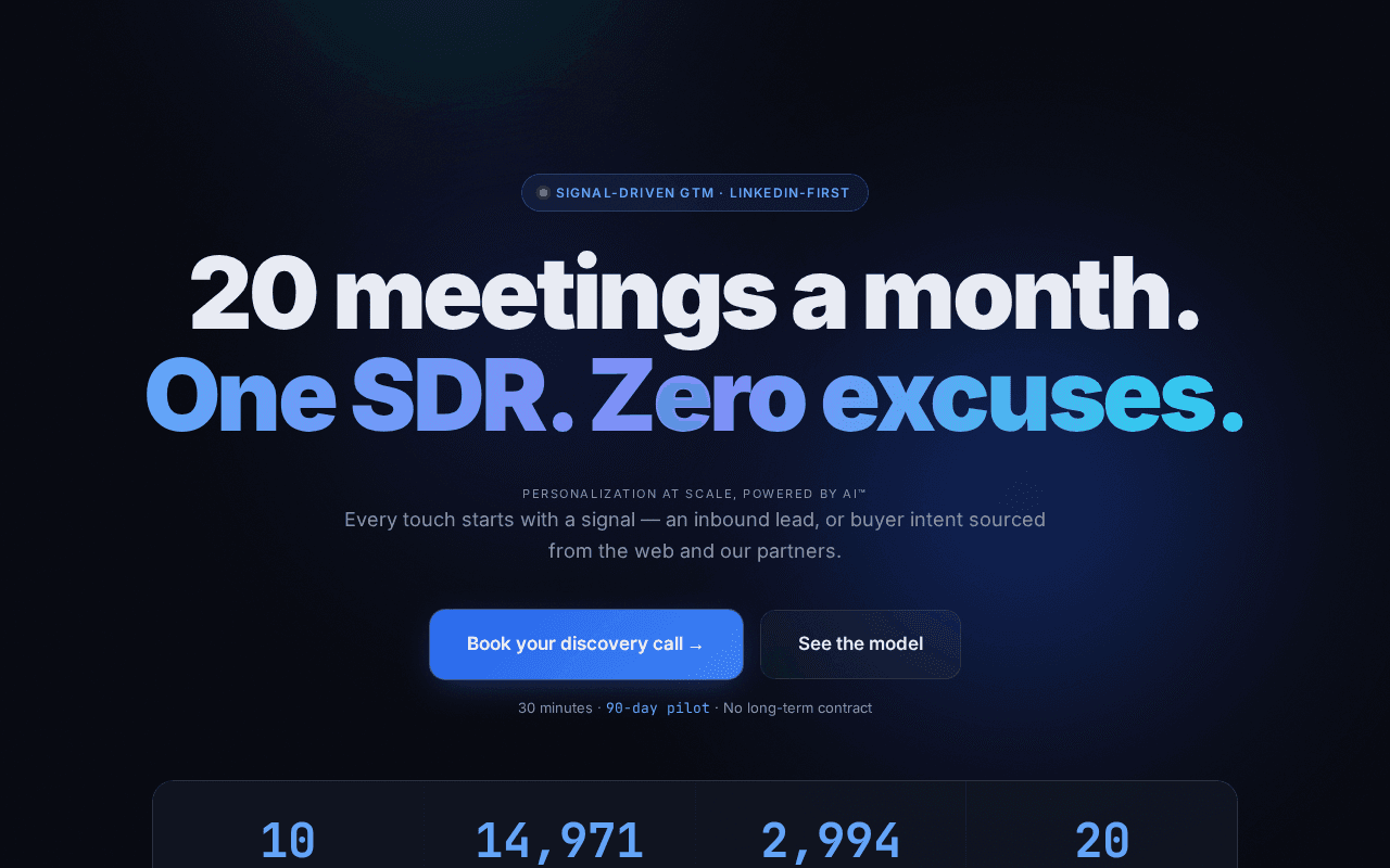 Screenshot of sdr.ai
