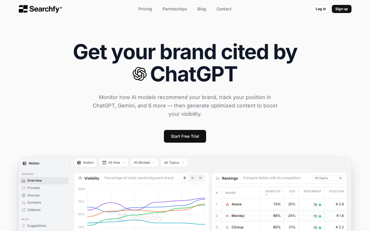 Screenshot of searchfy.ai