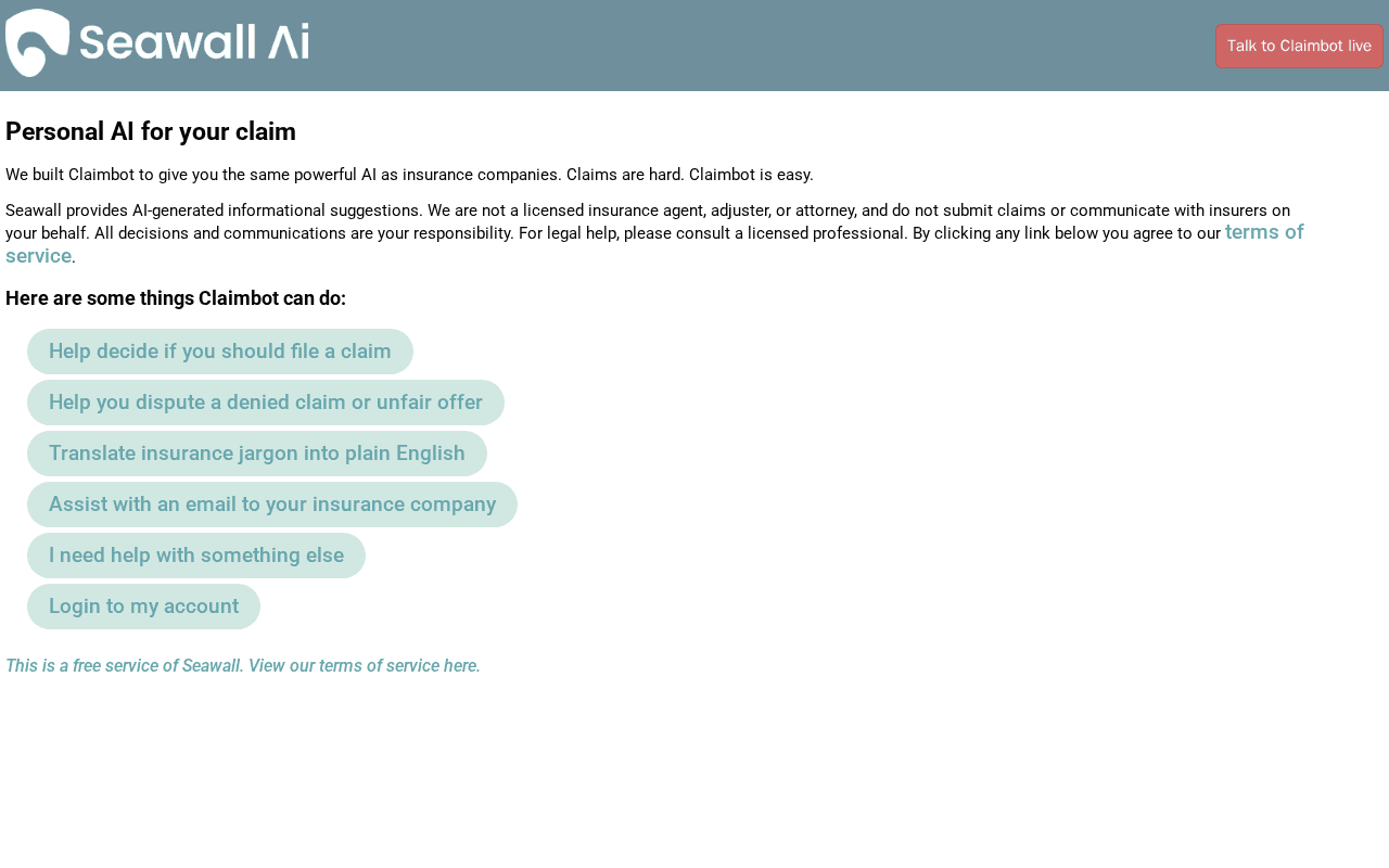 Screenshot of seawall.ai