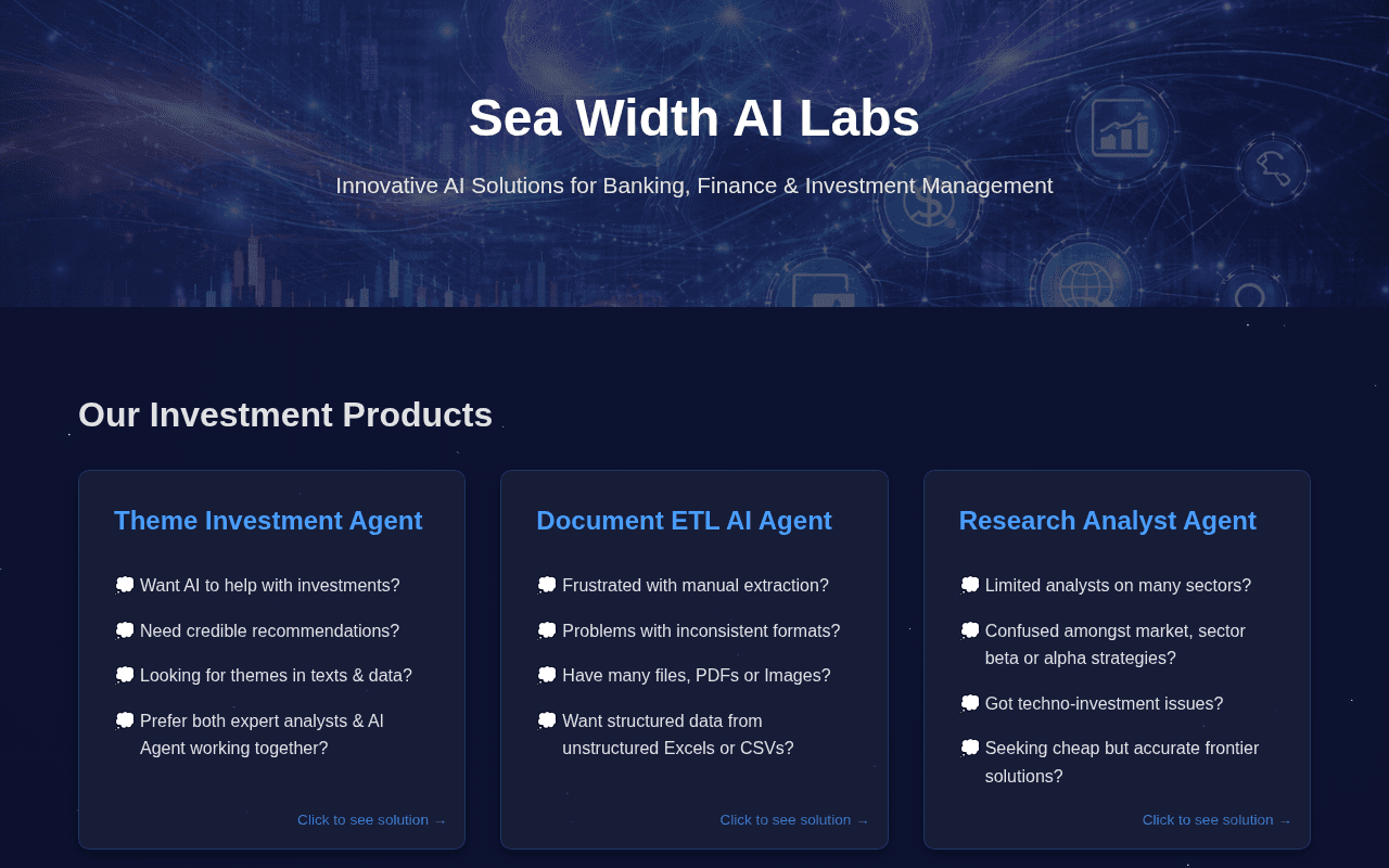 Screenshot of seawidth.ai