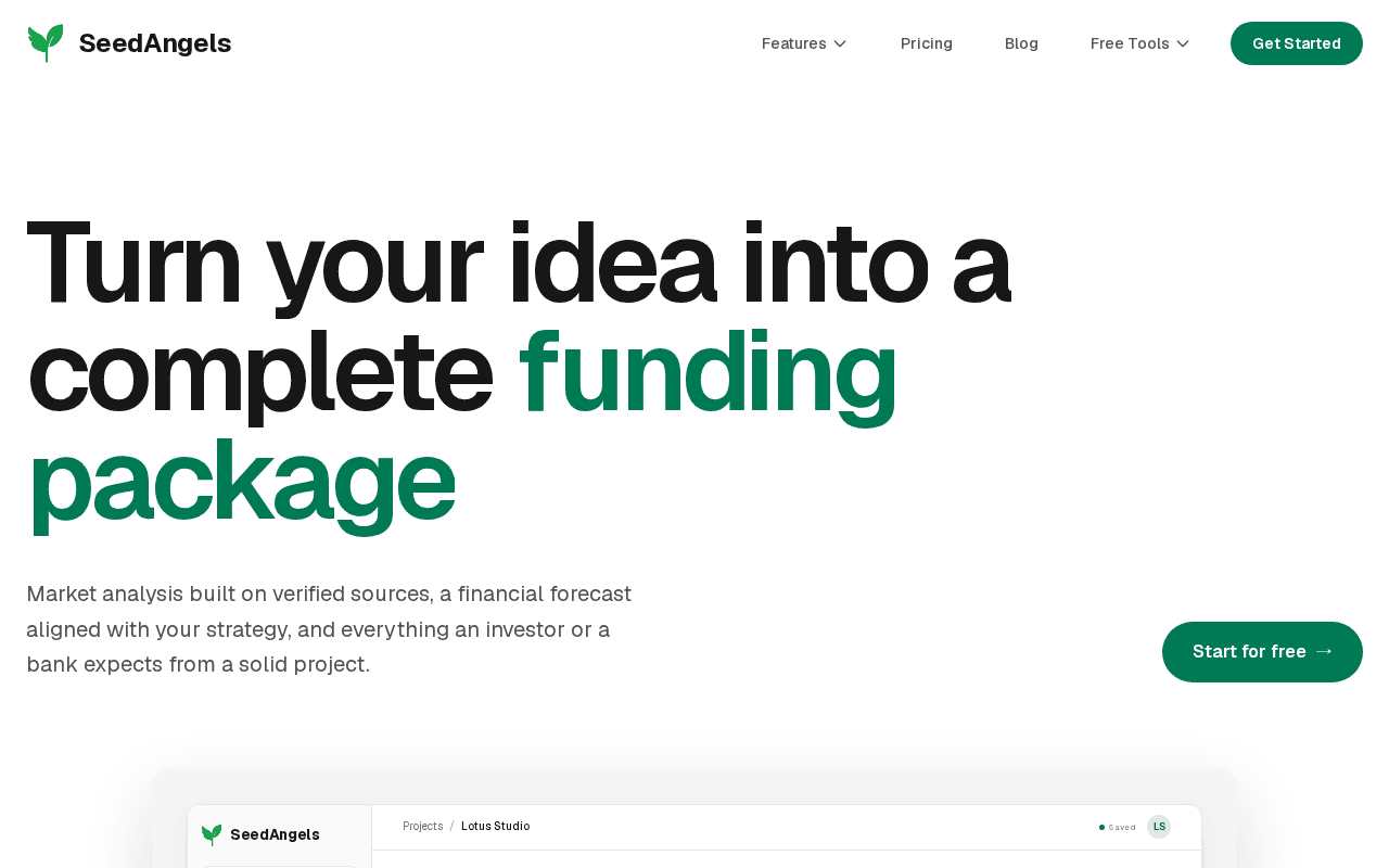 Screenshot of seedangels.ai