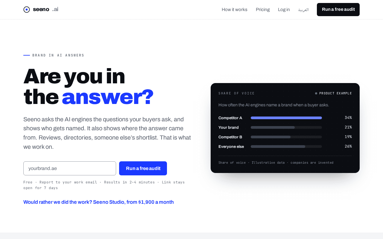 Screenshot of seeno.ai