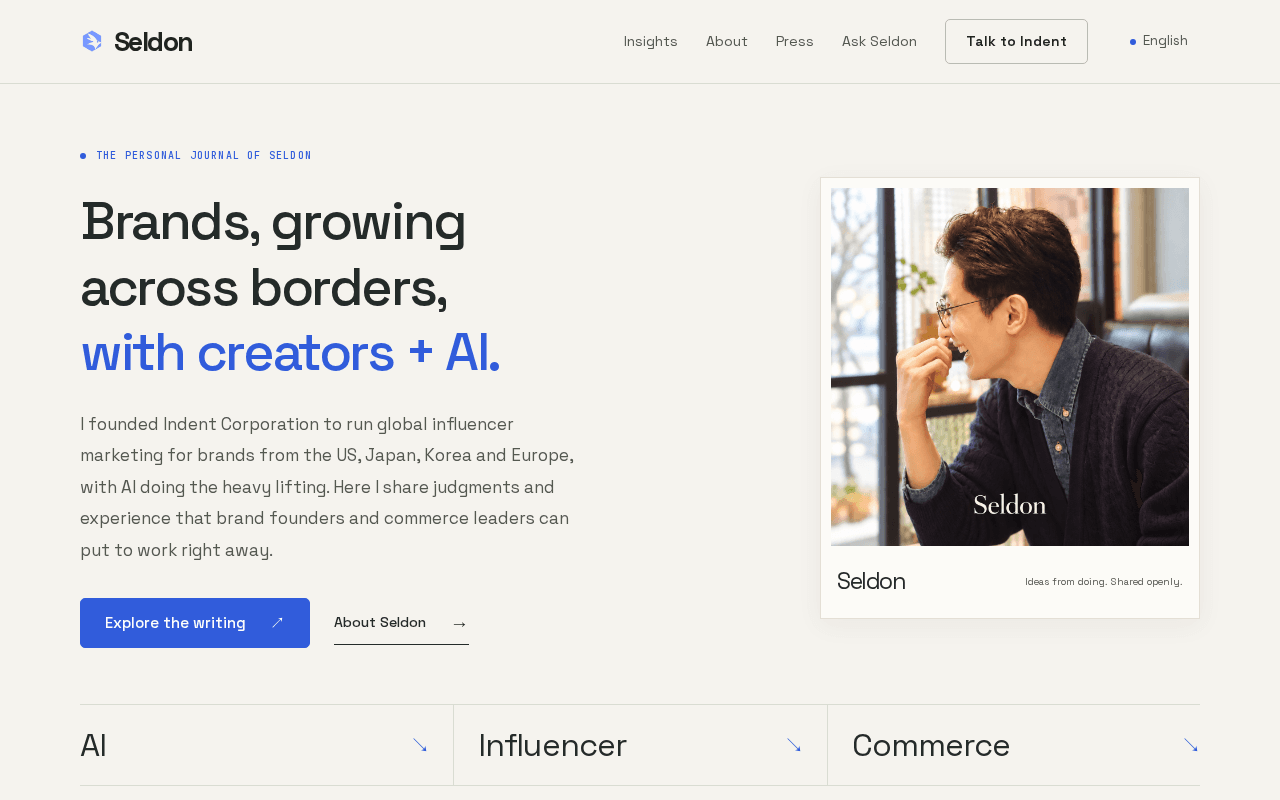 Screenshot of seldons.ai