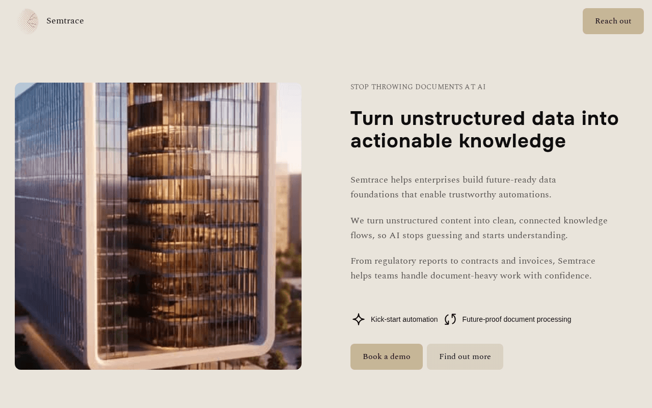 Screenshot of semtrace.ai