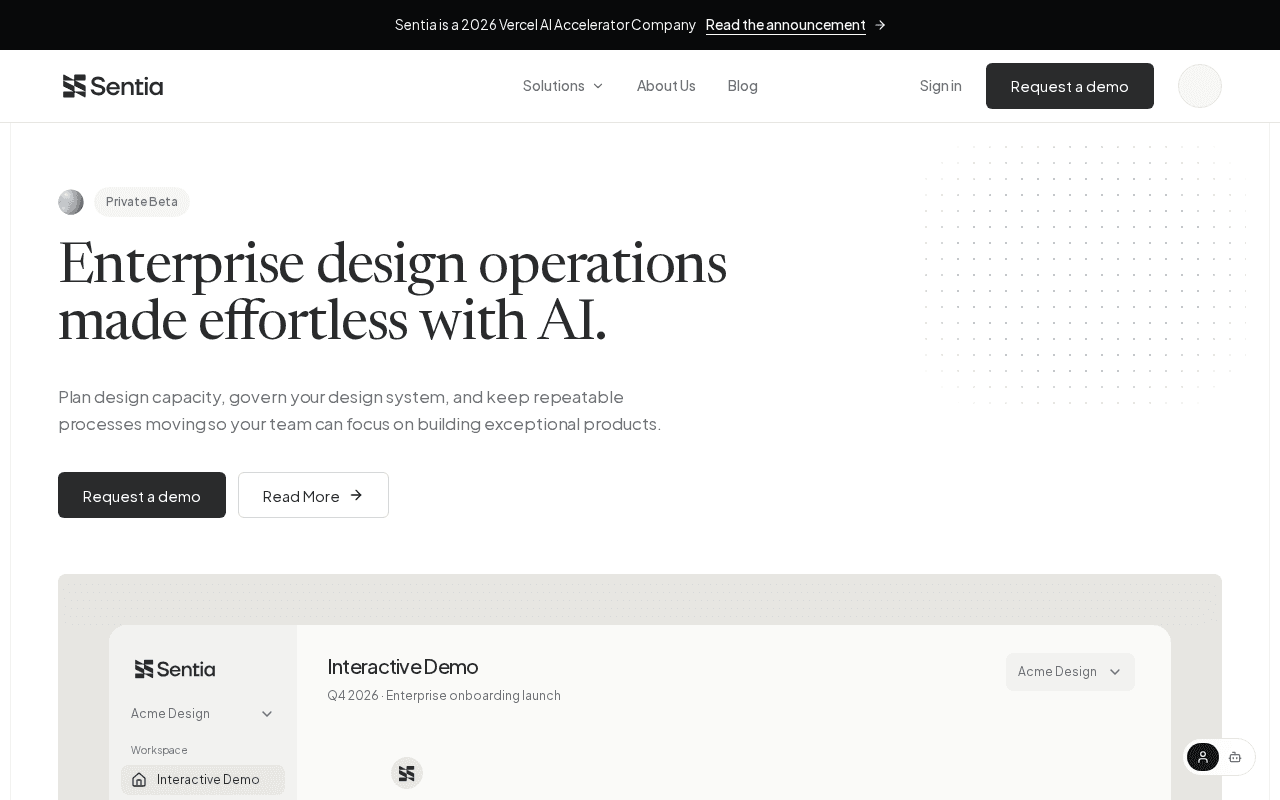 Screenshot of sentialabs.ai