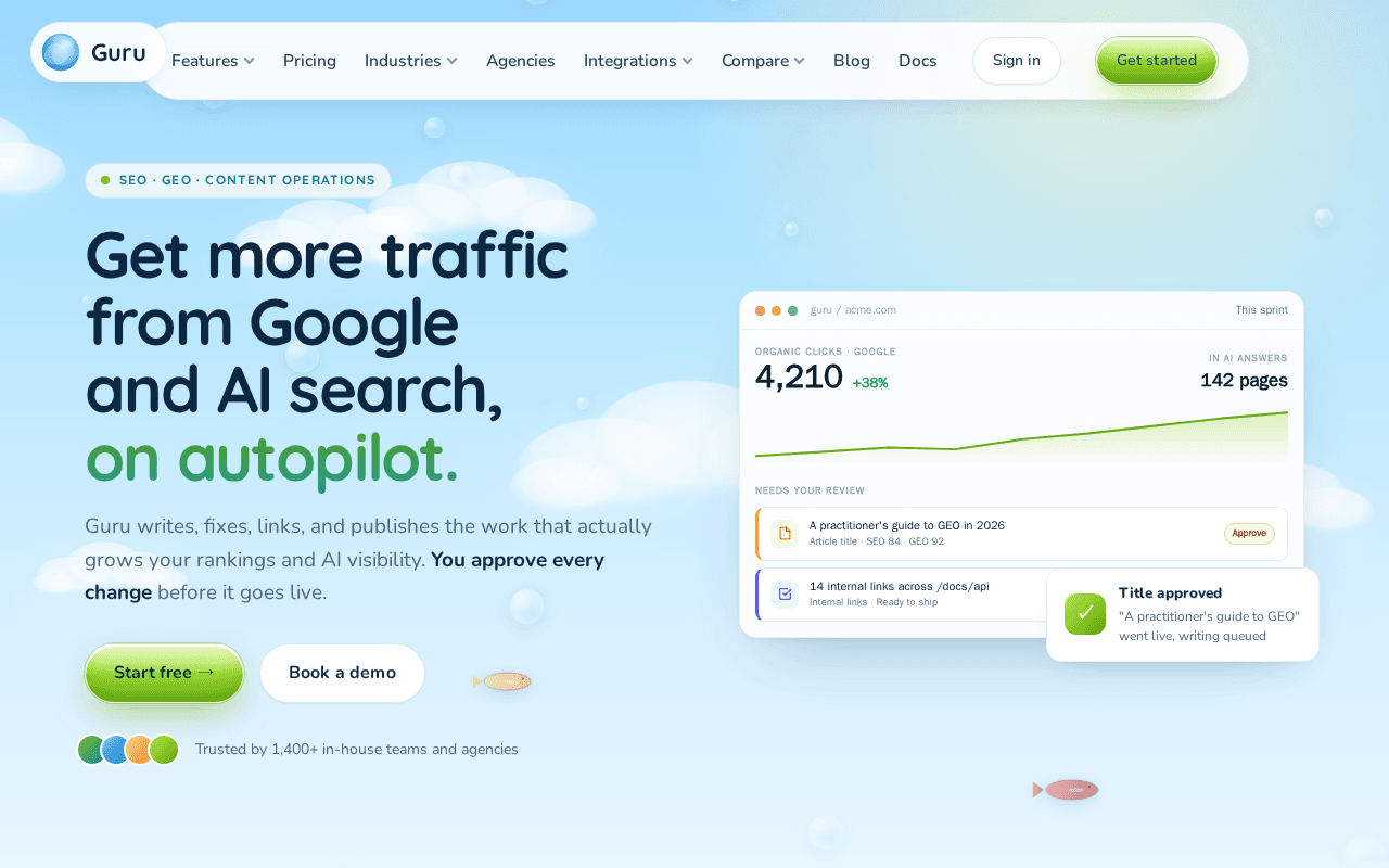 Screenshot of seoguru.ai