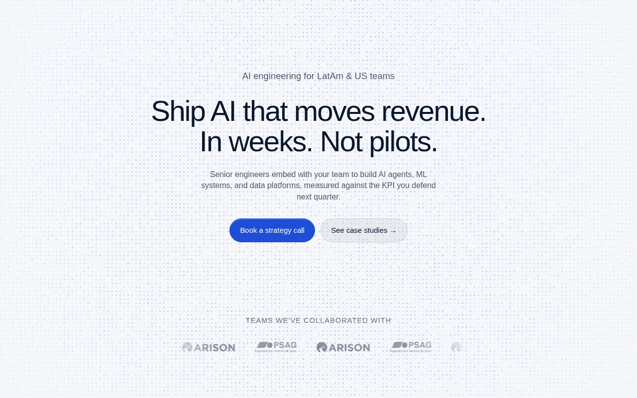 Screenshot of sesgo.ai