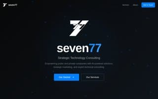 Screenshot of seven77.ai