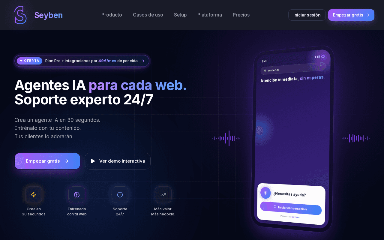 Screenshot of seyben.ai